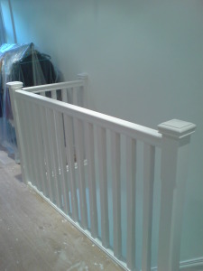 Crisp white Balustrading